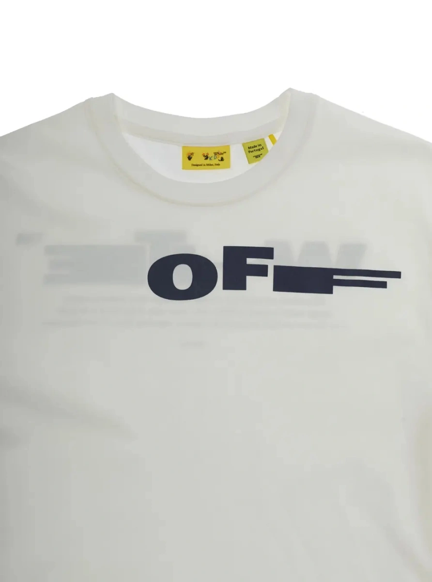 Tricou Off-White alb din bumbac - Img 3