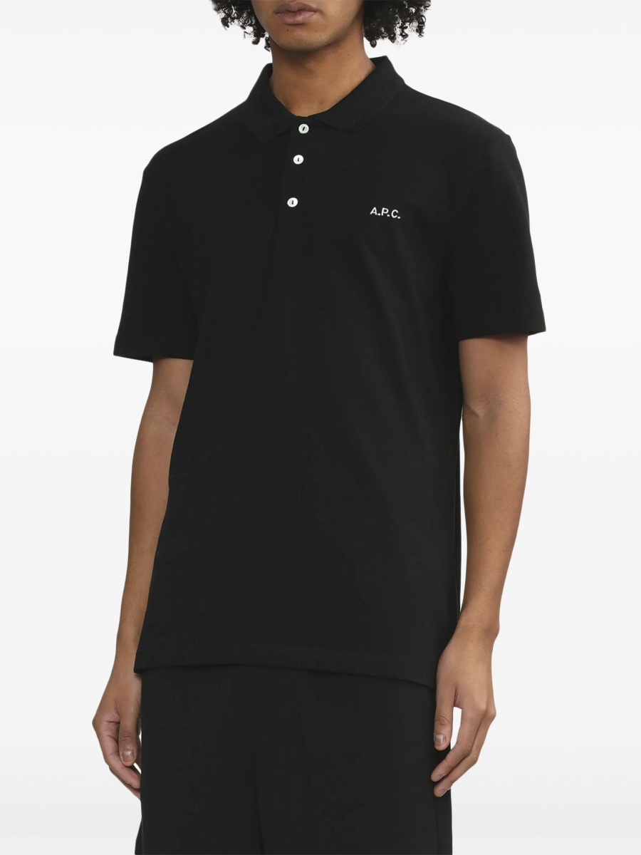 Tricou Polo A.P.C. negru - Img 3