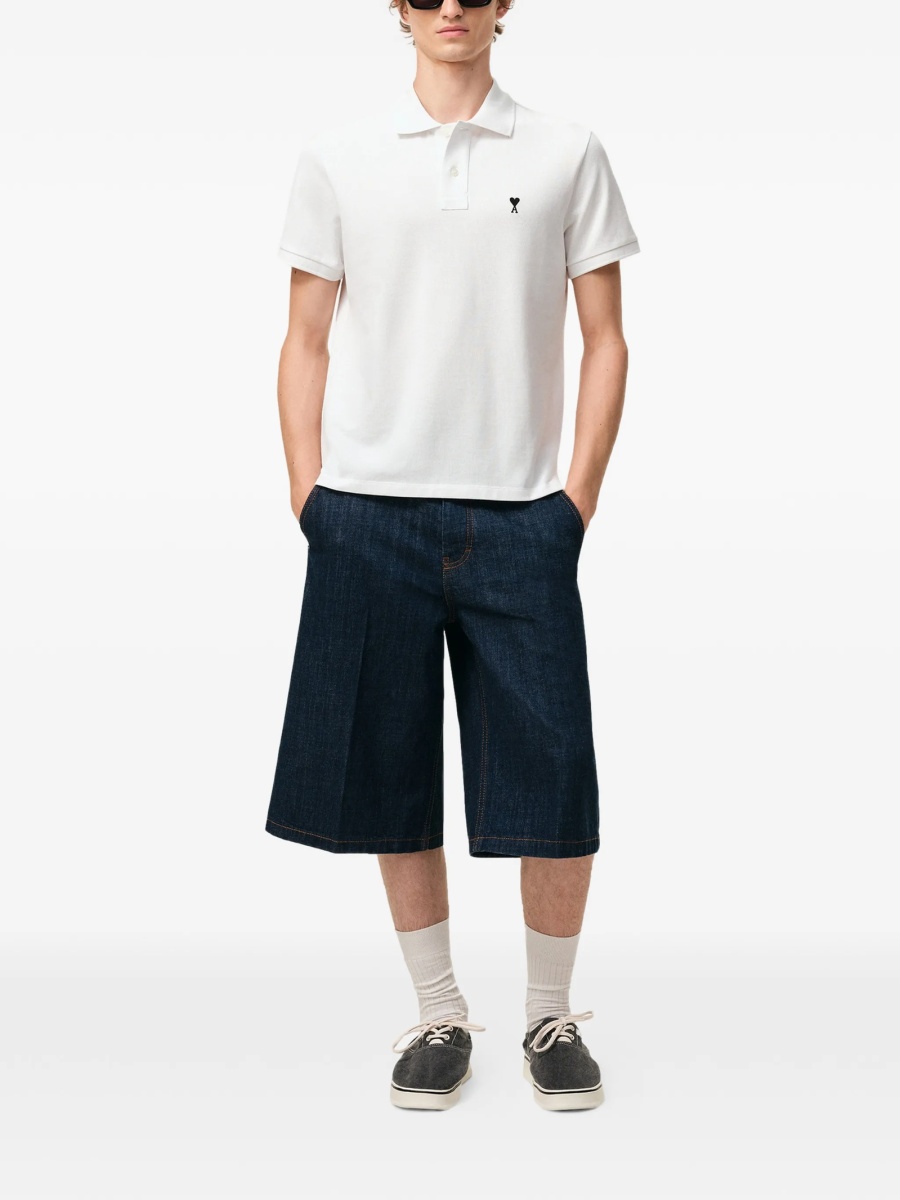 Tricou Polo AMI Paris alb - Img 2