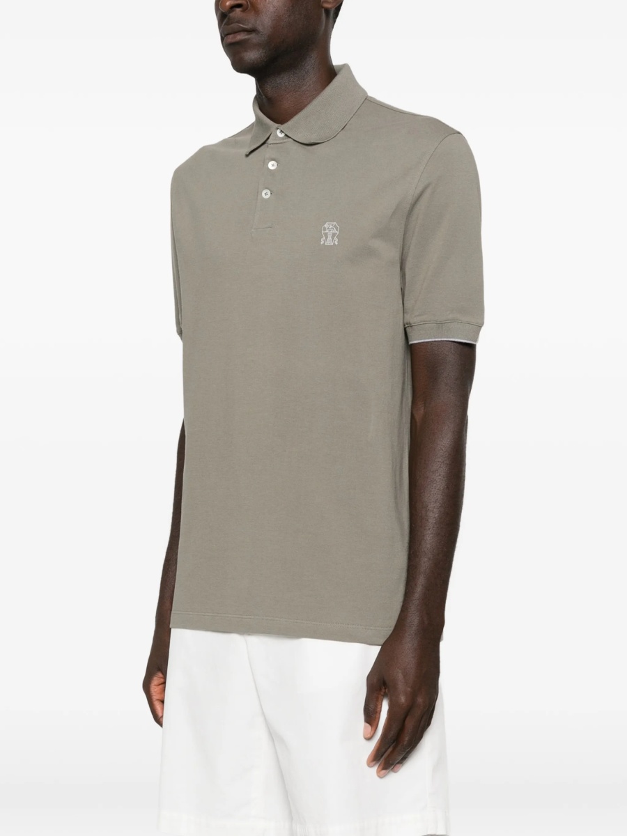 Tricou Polo Brunello Cucinelli verde - Img 3