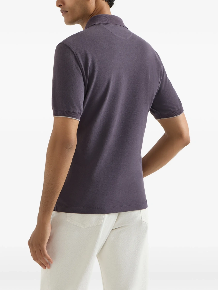 Tricou Polo Brunello Cucinelli violet - Img 5