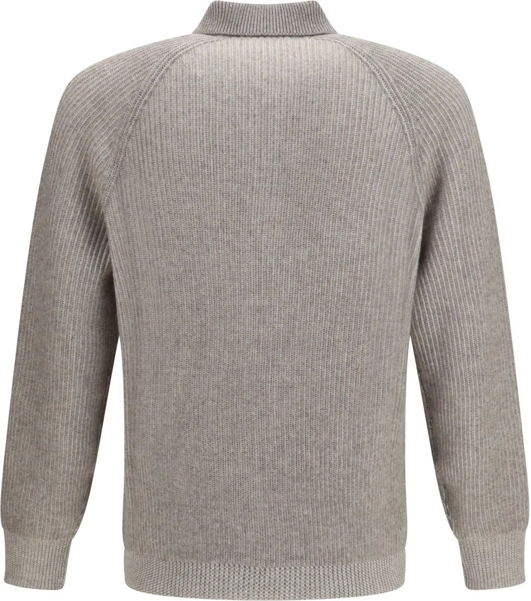 Tricou Polo Cashmere Milano Stitch Polo Sweater with zip - Img 2