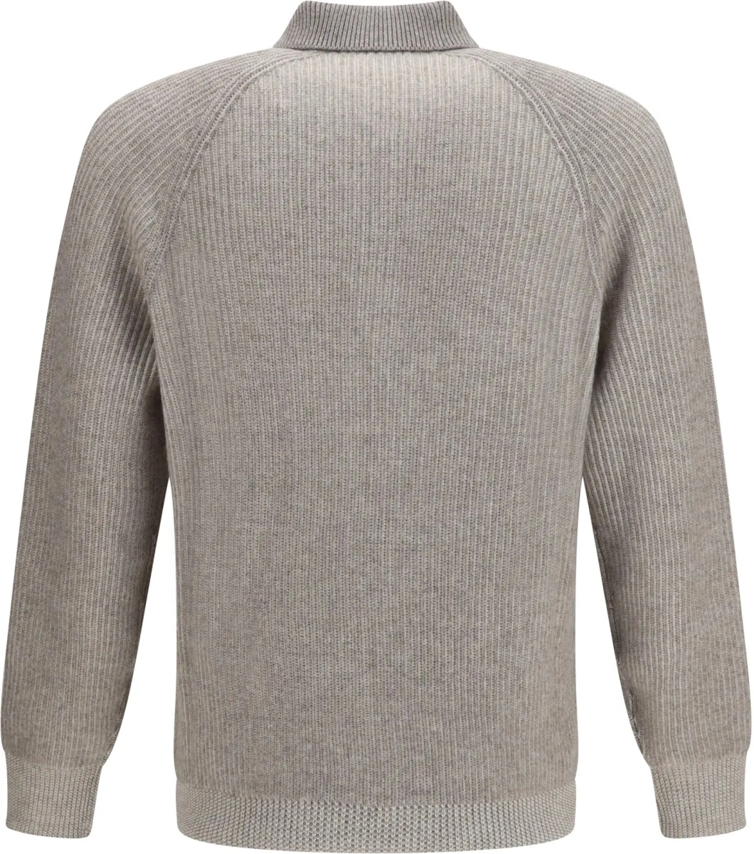 Tricou Polo Cashmere Milano Stitch Polo Sweater with zip - Img 2