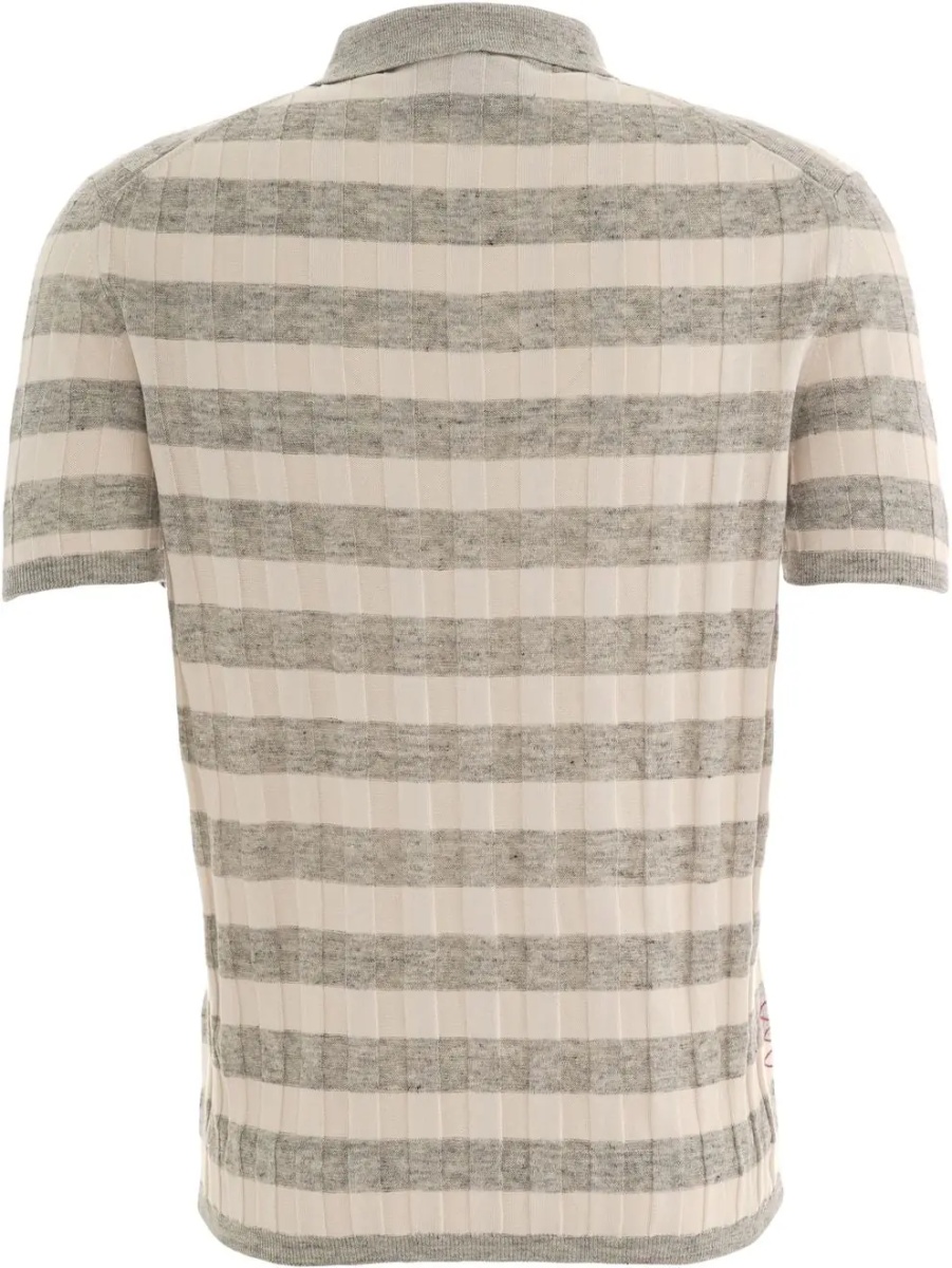Tricou Polo Cotton-linen blend polo shirt - Img 3