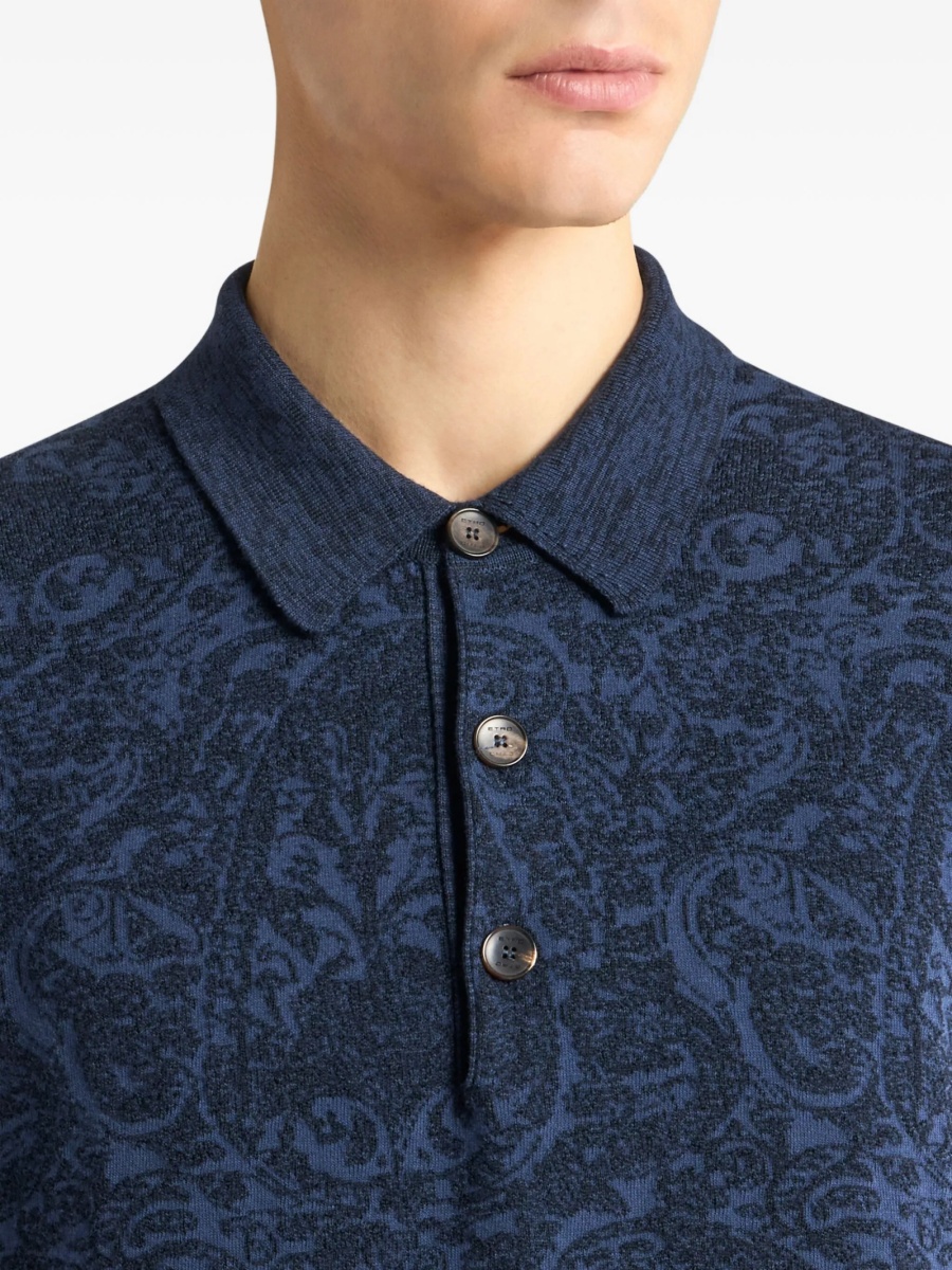 Tricou Polo ETRO albastru - Img 5