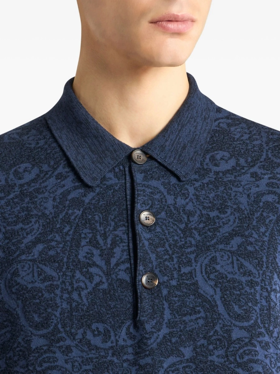 Tricou Polo ETRO albastru - Img 5