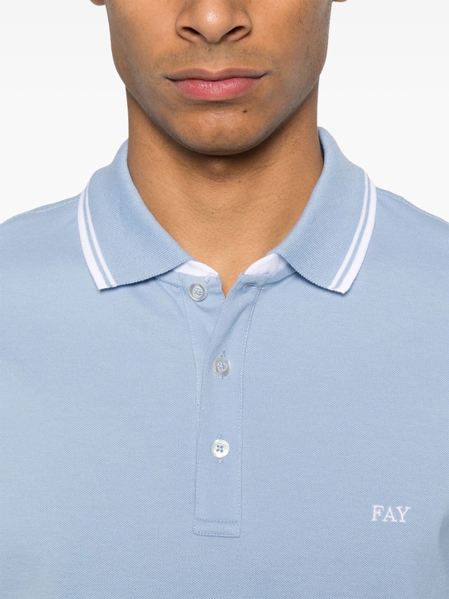 Tricou Polo Fay albastru - Img 4