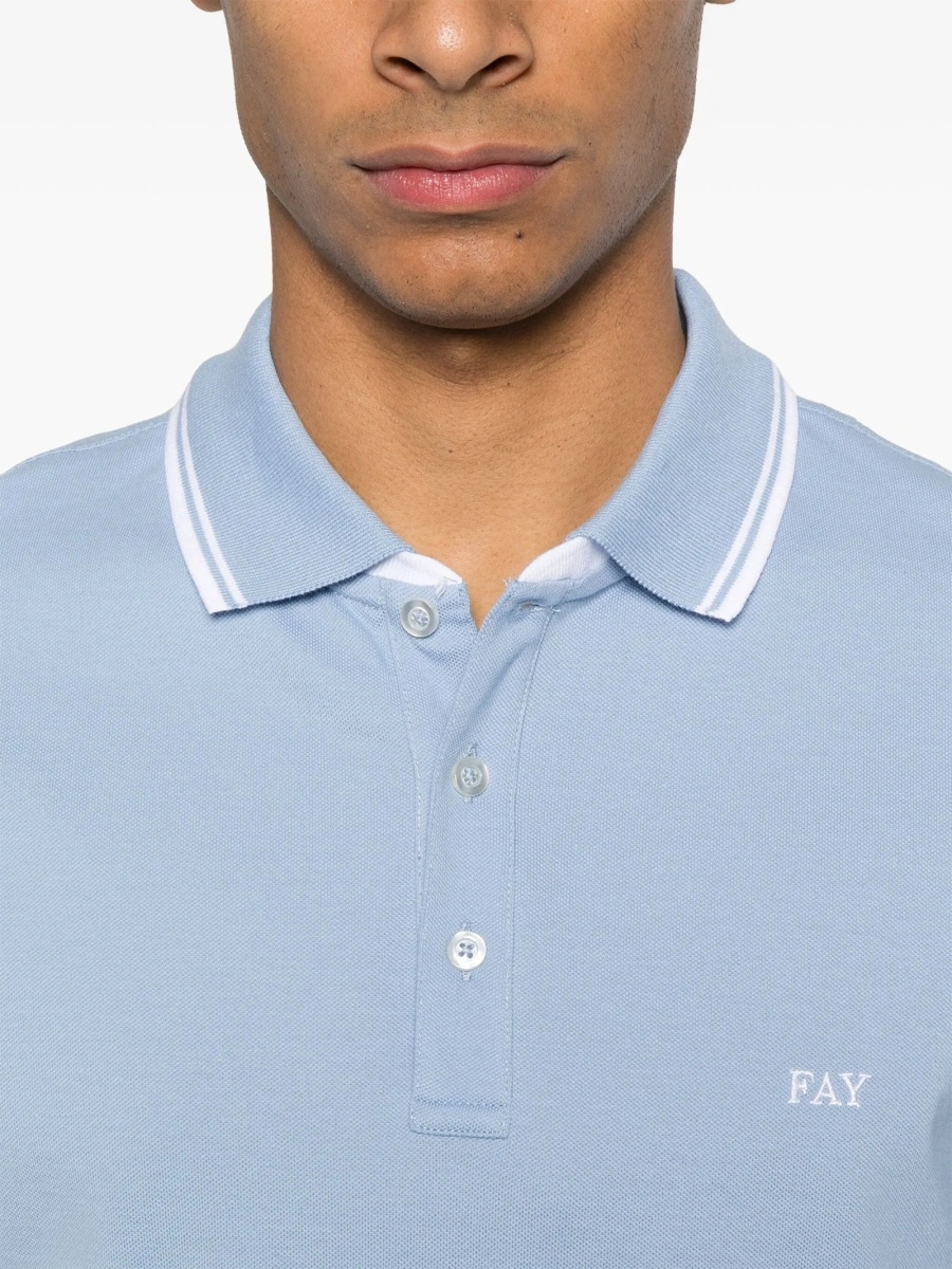 Tricou Polo Fay albastru - Img 4
