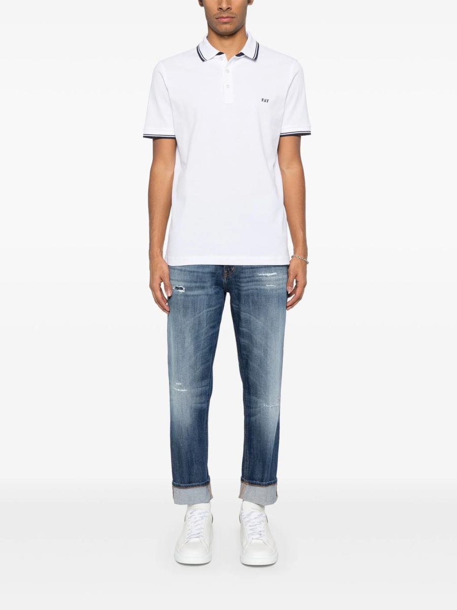 Tricou Polo Fay alb - Img 2