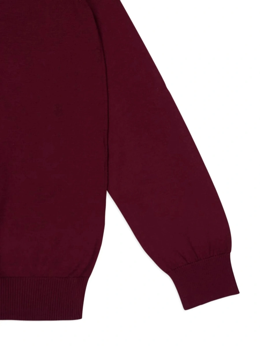 Tricou polo Fendi mov din lana - Img 6