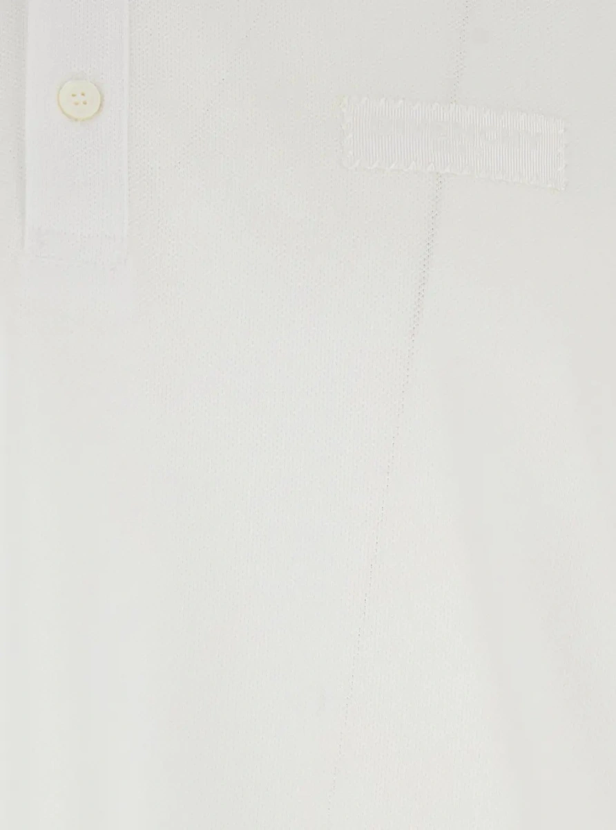 Tricou polo Givenchy alb din bumbac - Img 3