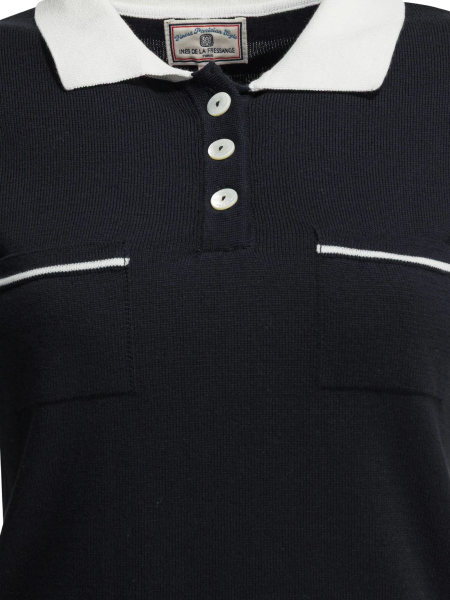 Tricou Polo INES DE LA FRESSANGE albastru - Img 4