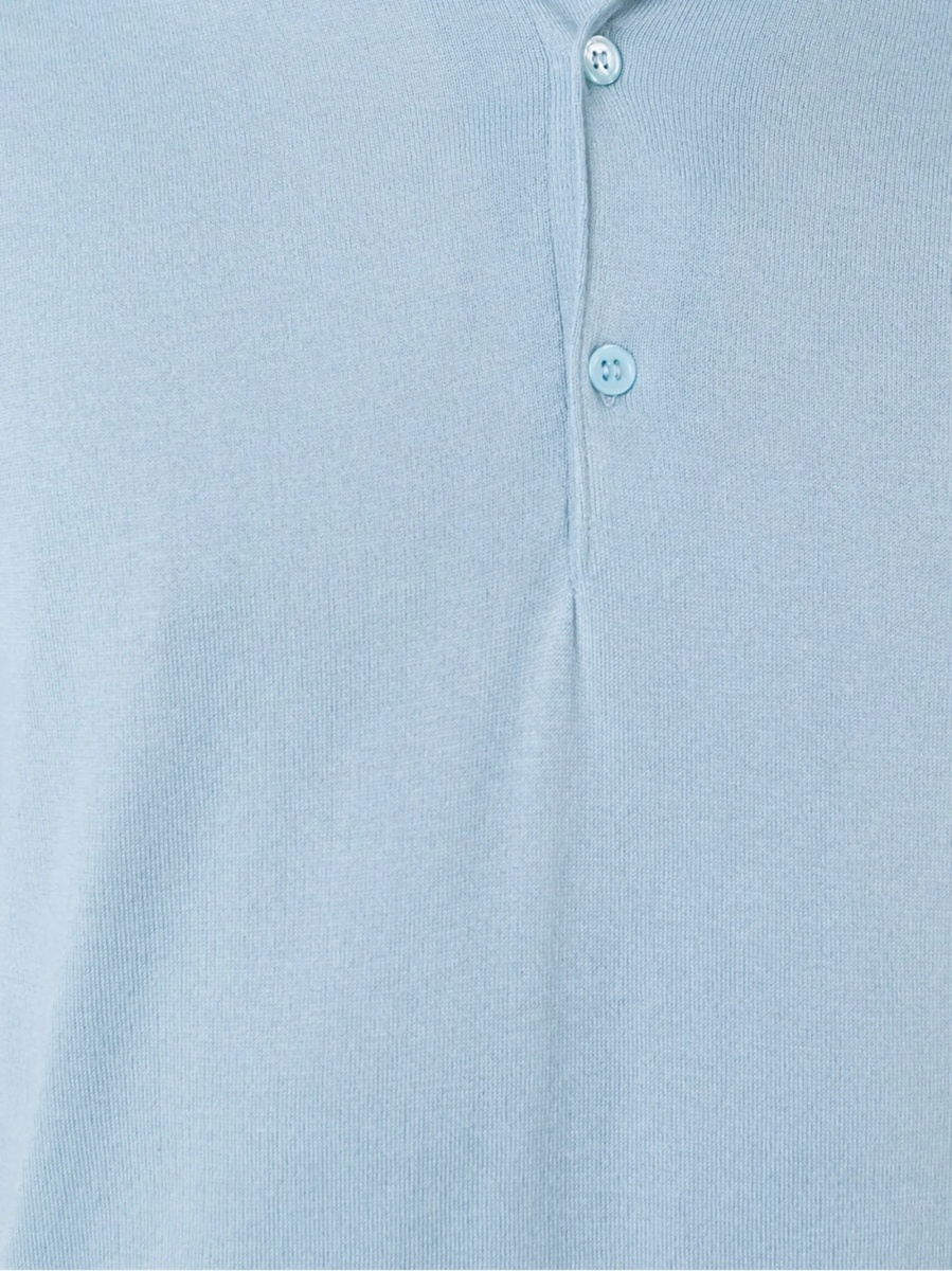 Tricou Polo John Smedley albastru - Img 5