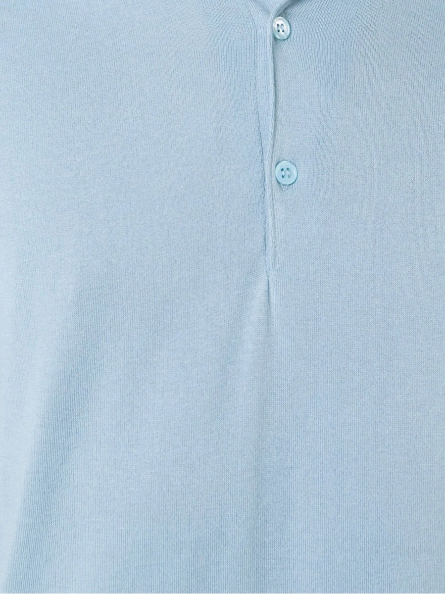 Tricou Polo John Smedley albastru - Img 5