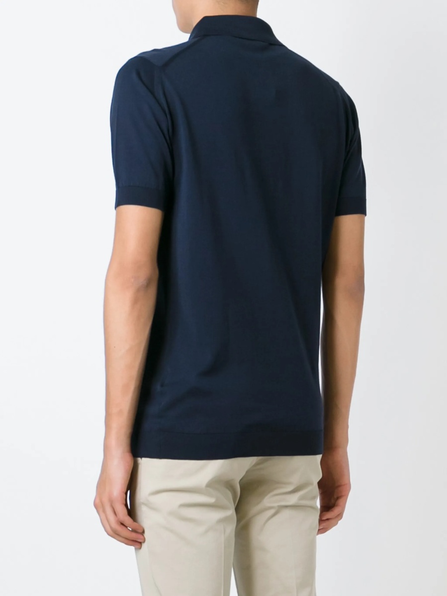 Tricou Polo John Smedley albastru - Img 5