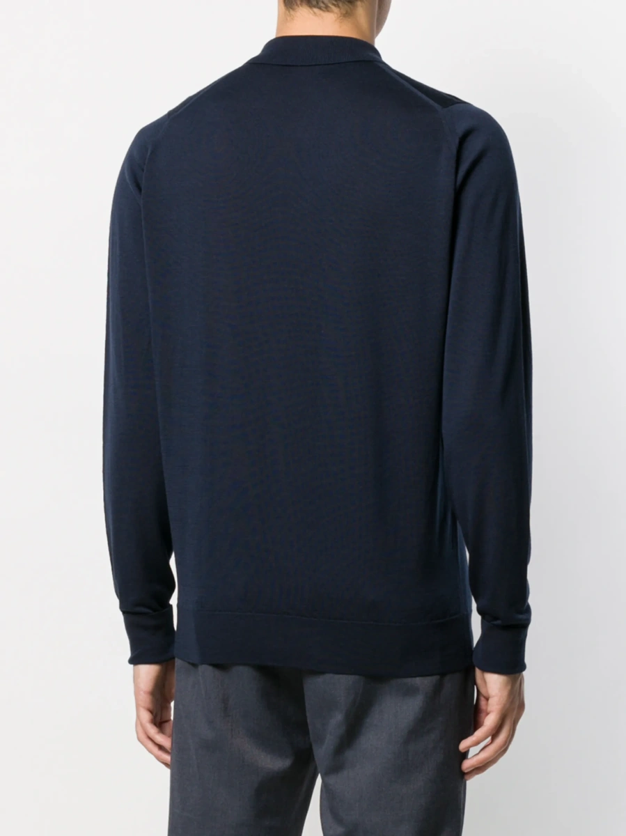 Tricou Polo John Smedley albastru - Img 4