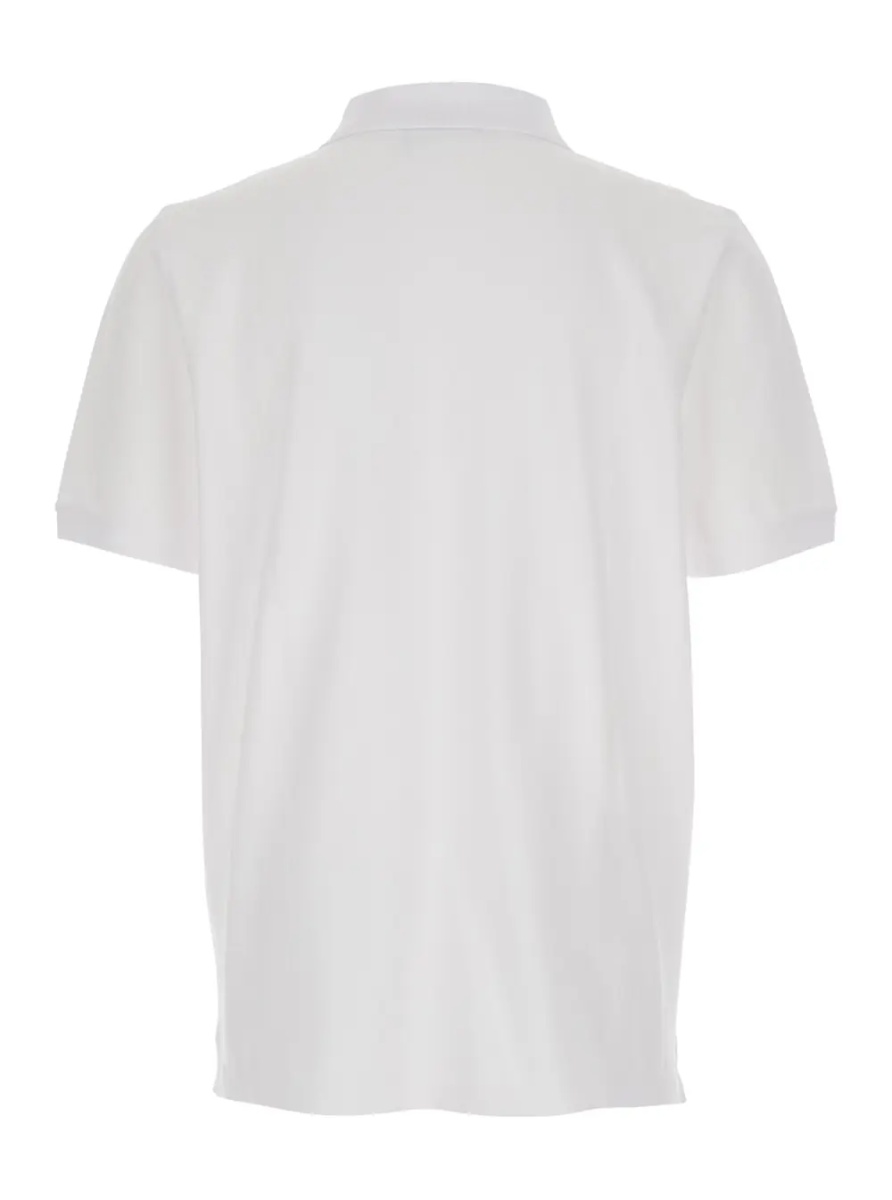 Tricou Polo MAISON KITSUNÉ White Polo with Classic Collar and Logo Embroidery on Front for Men - Img 2