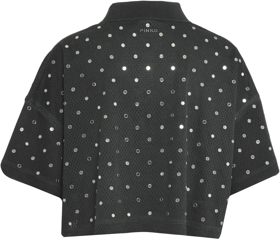 Tricou Polo Mesh polo shirt with appliqués 'Erve' - Img 3