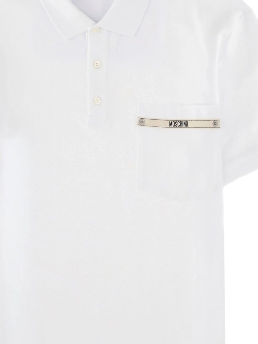 Tricou Polo Moschino alb - Img 2