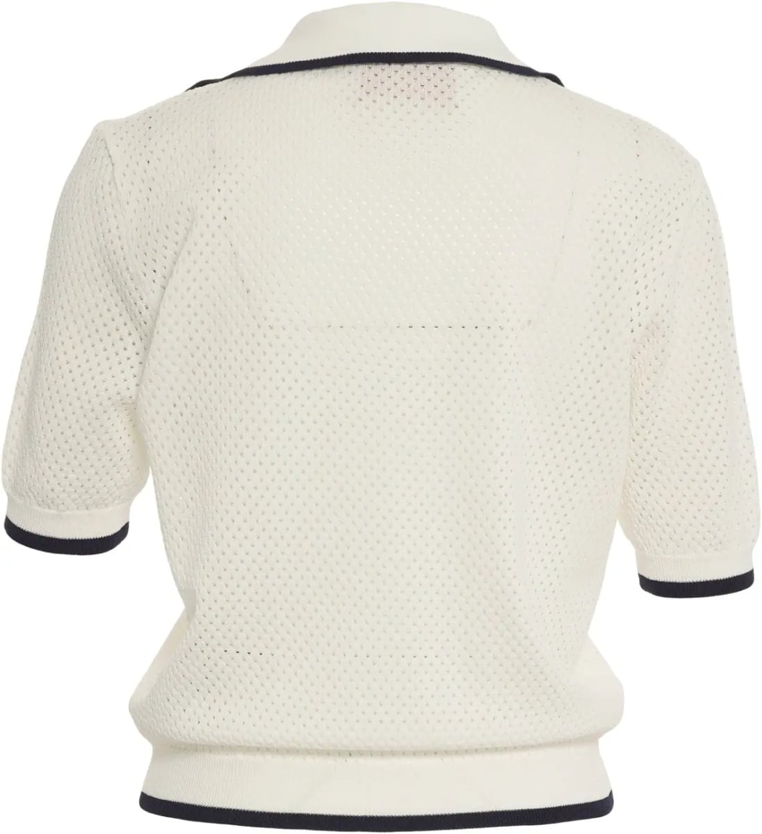 Tricou Polo Open-knit skipper polo shirt - Img 3