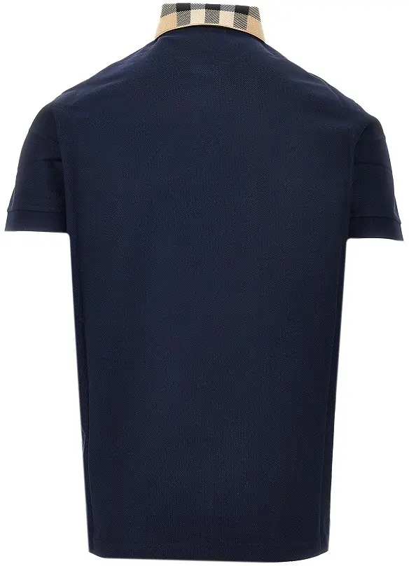 Tricou Polo Piquet polo shirt with Burberry Check collar - Img 3