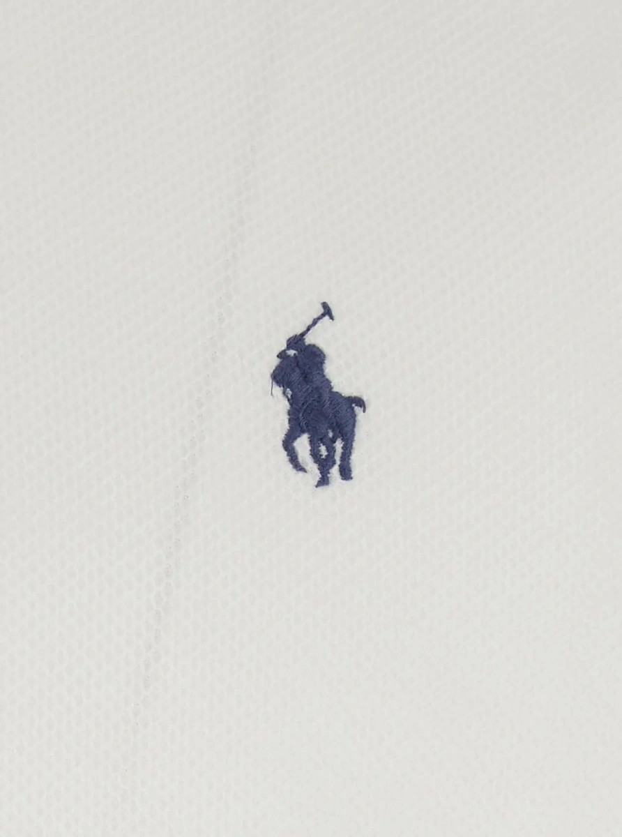 Tricou polo Ralph Lauren alb din bumbac - Img 3