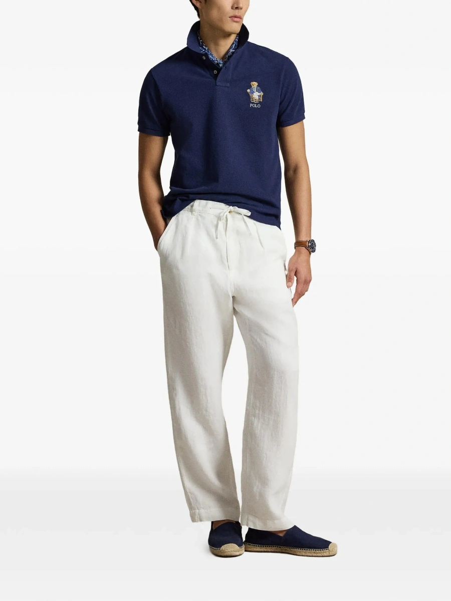 Tricou polo Ralph Lauren albastru din bumbac - Img 4