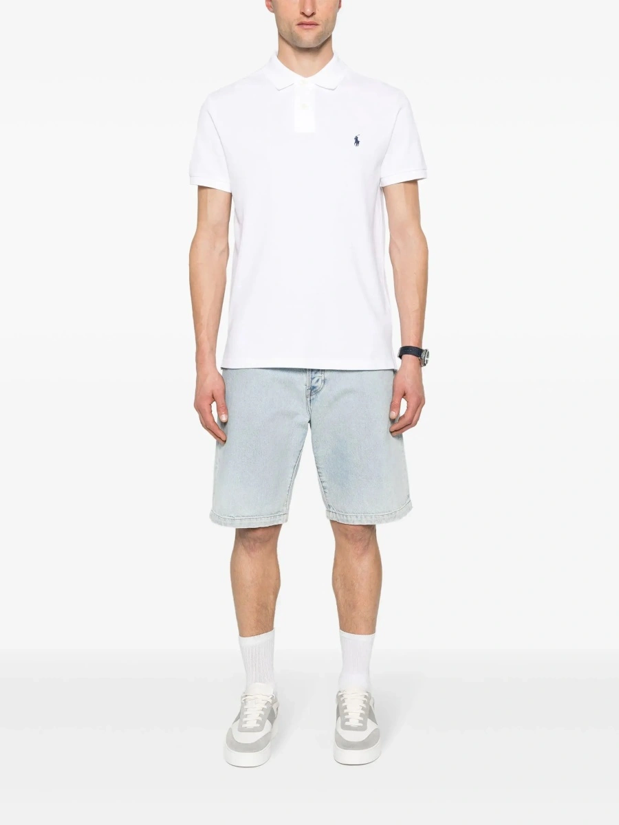 Tricou polo Ralph Lauren 'Polo' alb din bumbac - Img 4