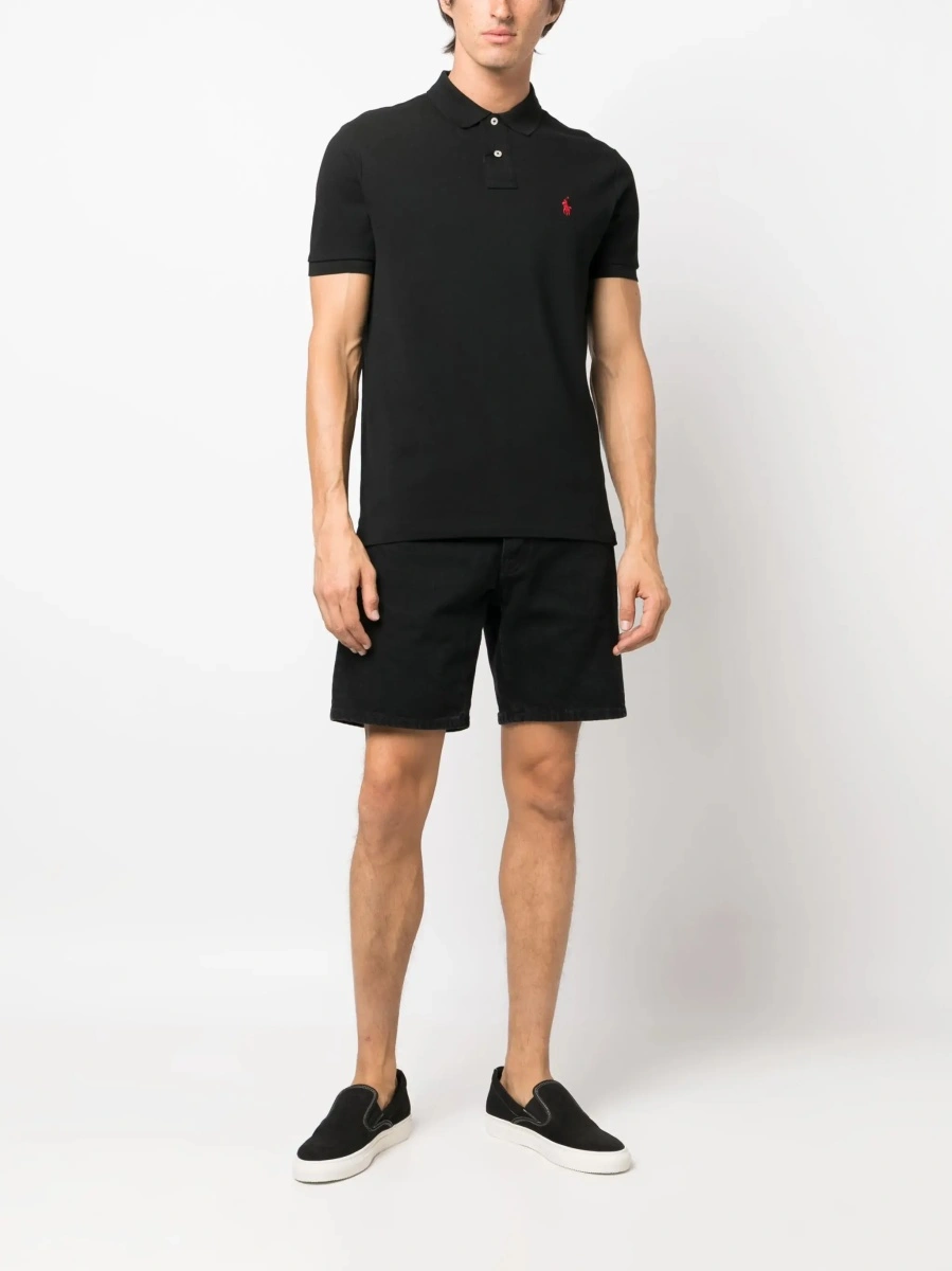 Tricou polo Ralph Lauren 'Polo' negru din bumbac - Img 4