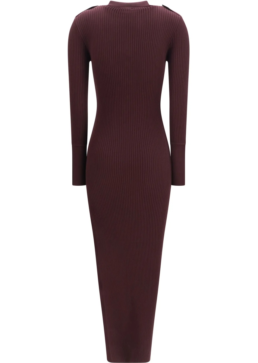 Tricou Polo Rib knit polo long Dress - Img 2