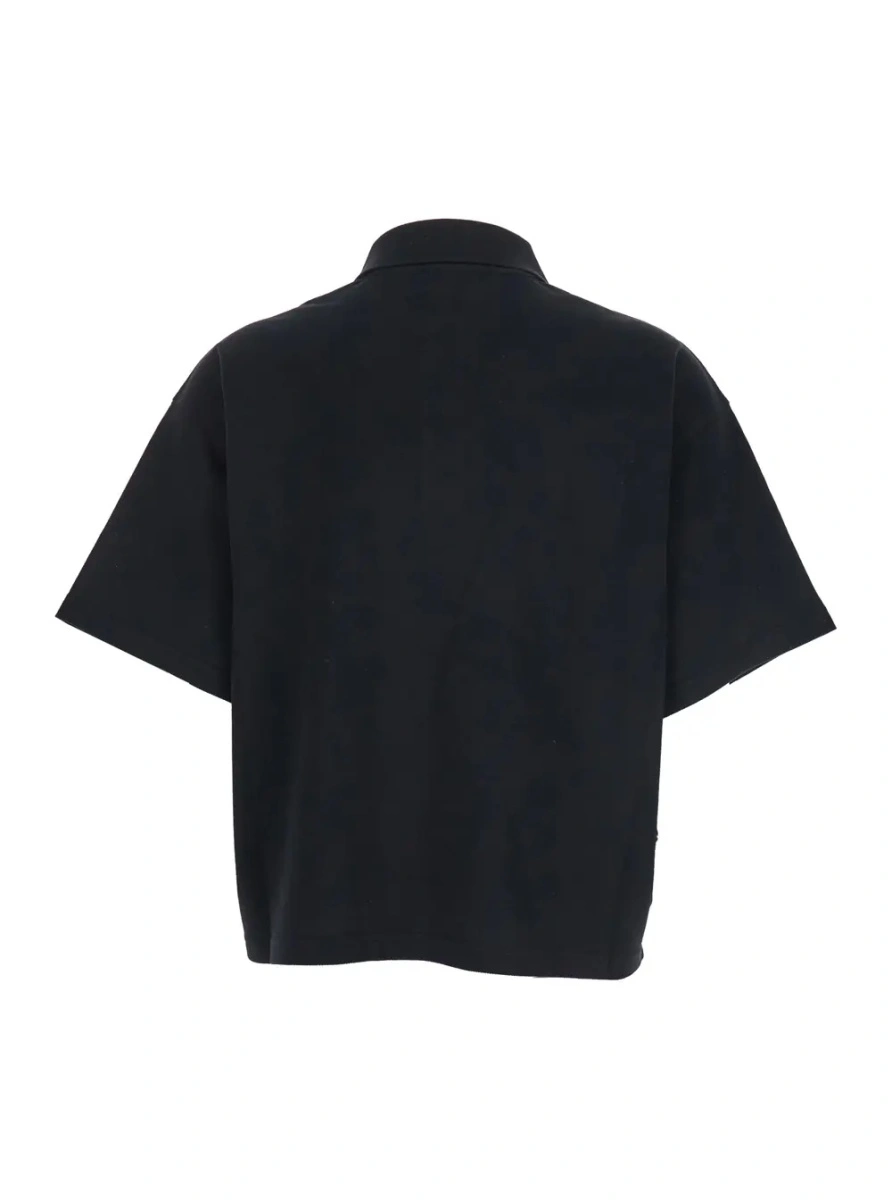 Tricou polo Saint Laurent negru din bumbac - Img 2
