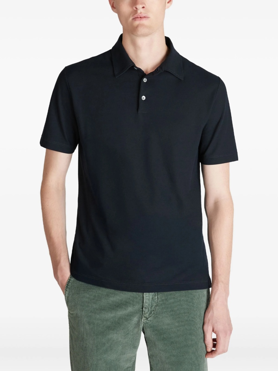 Tricou Polo SLOWEAR ZANONE albastru din bumbac - Img 3