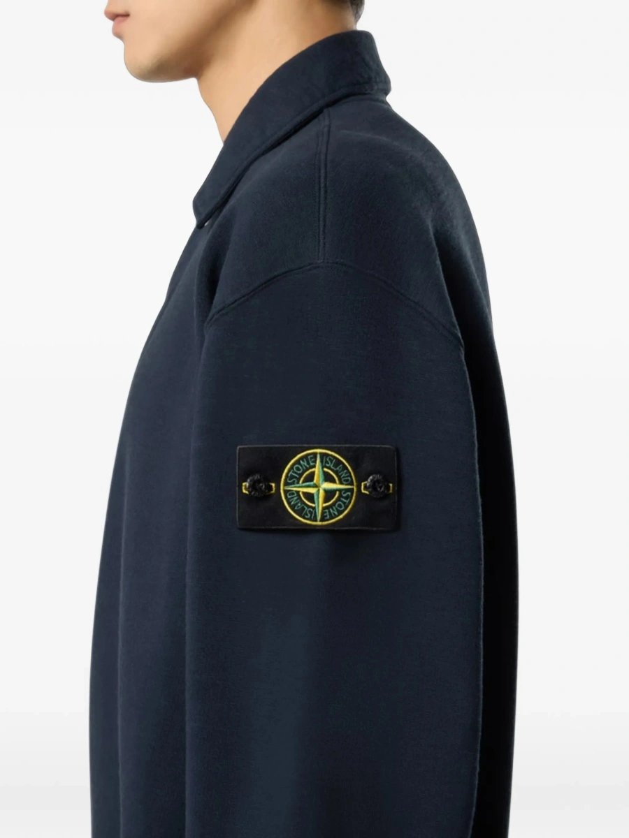 Tricou Polo Stone Island albastru din bumbac - Img 3
