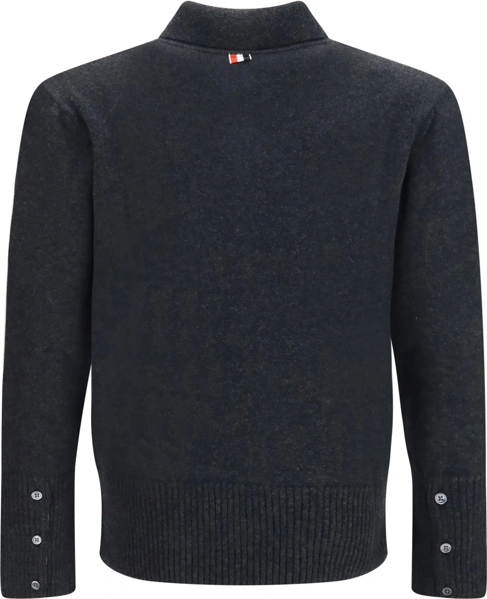Tricou polo Thom Browne gri - Img 2
