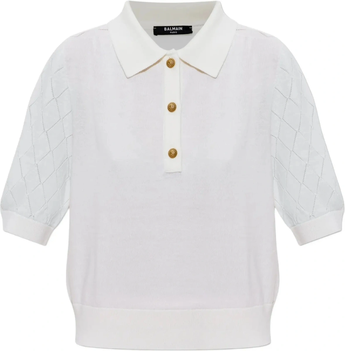 Tricou Polo Wool Polo with vintage buttons - Img 8