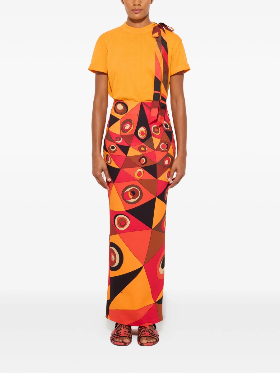 Tricou PUCCI portocaliu din bumbac - Img 2