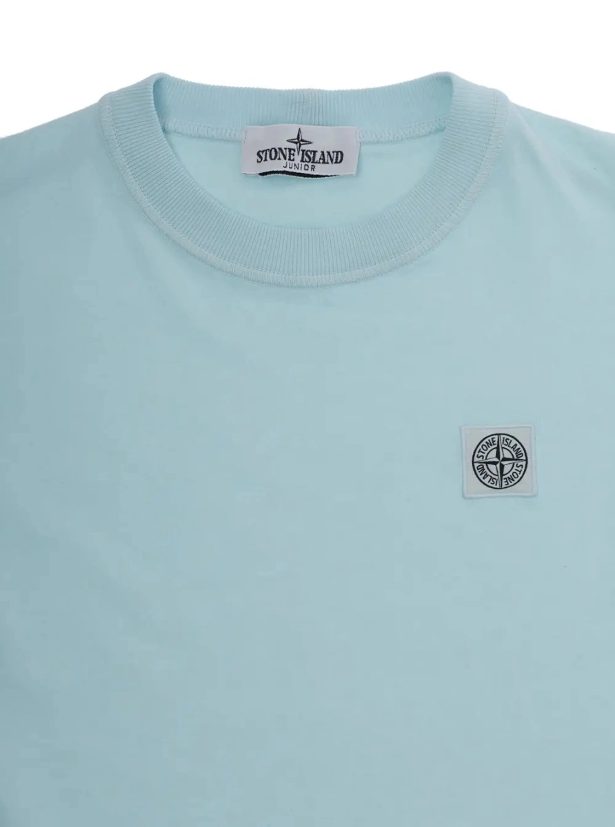 Tricou Stone Island albastru din bumbac - Img 3