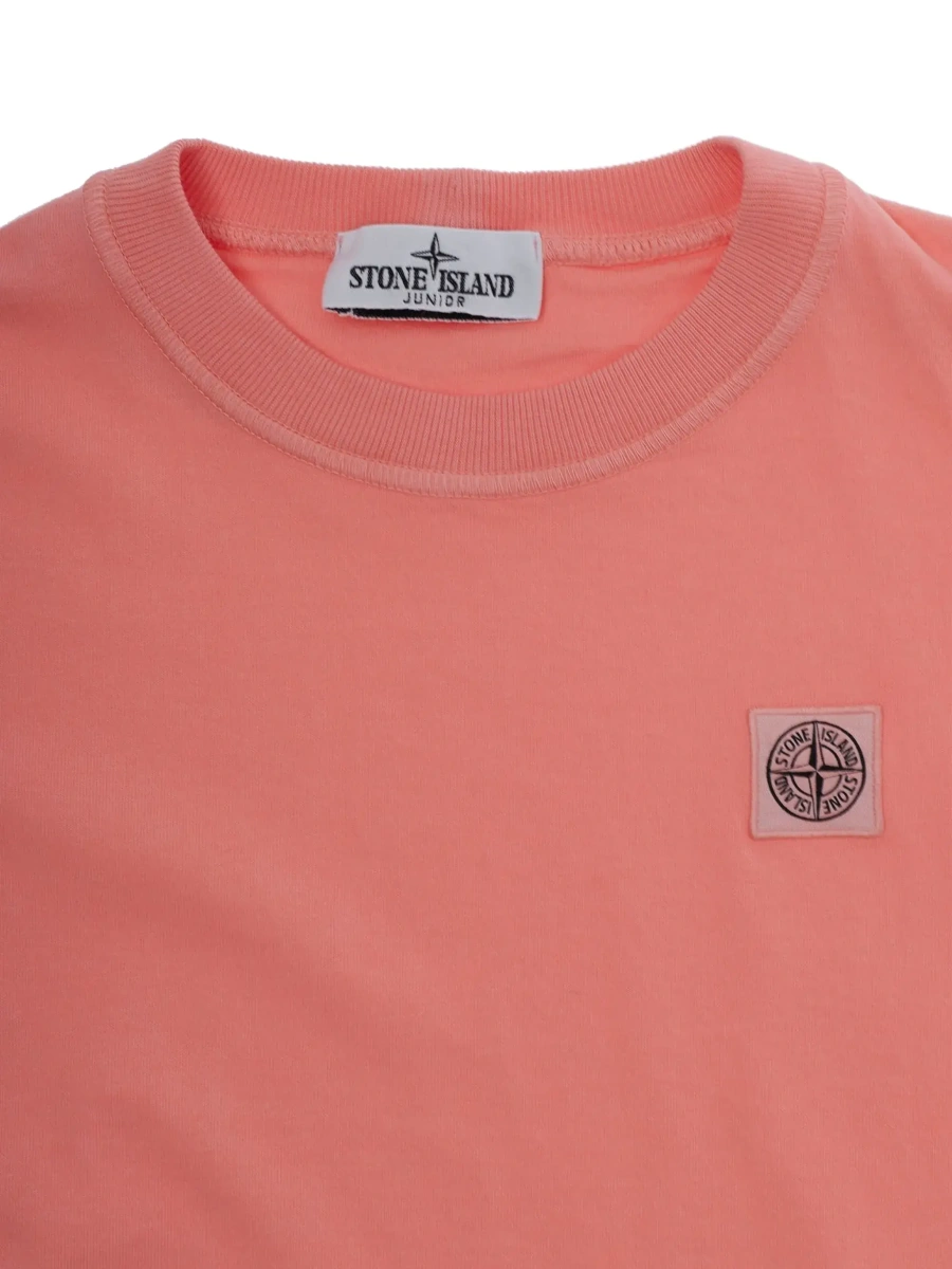 Tricou Stone Island roz din bumbac - Img 5