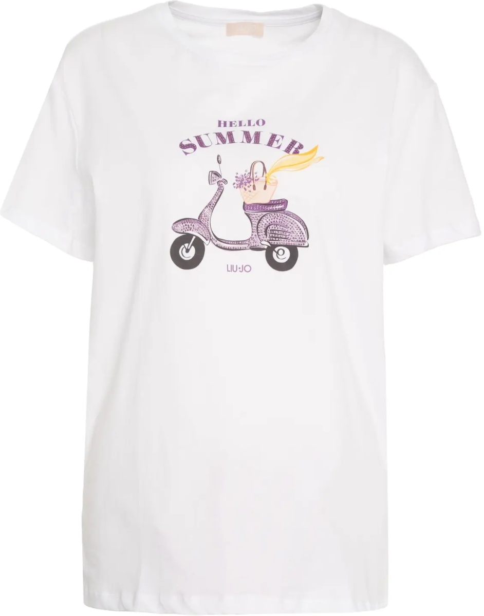 Tricou T-shirt with print and rhinestones - Img 2