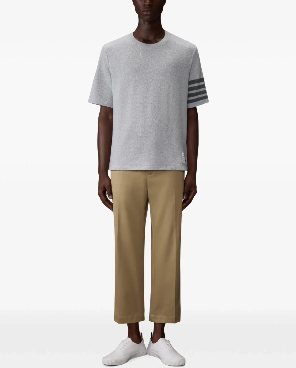 Tricou Textured cotton piqué T-shirt - Img 2