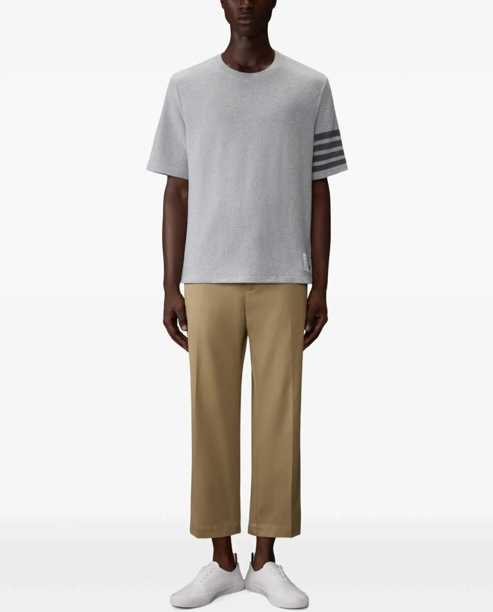 Tricou Textured cotton piqué T-shirt - Img 2