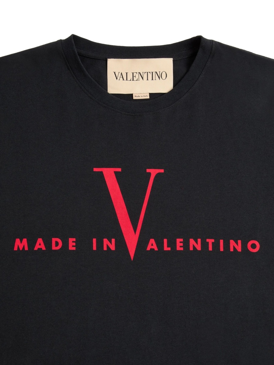 Tricou Valentino Garavani negru din bumbac - Img 5
