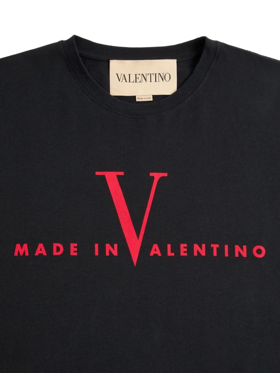 Tricou Valentino Garavani negru din bumbac - Img 5