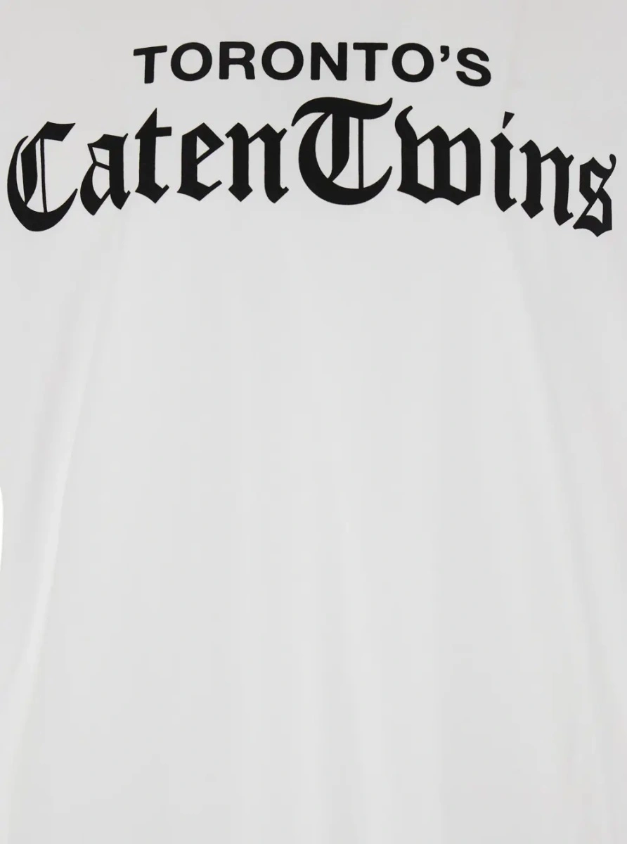 Tricou White T-Shirt with Logo on the Front in Cotton Man - Img 3