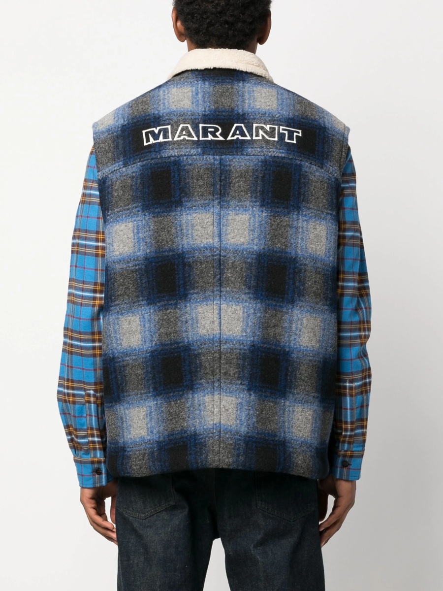 Vesta Isabel Marant albastra din polyester si acrilic - Img 4