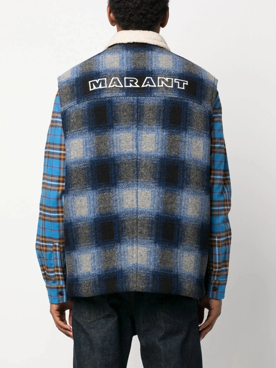 Vesta Isabel Marant albastra din polyester si acrilic - Img 4