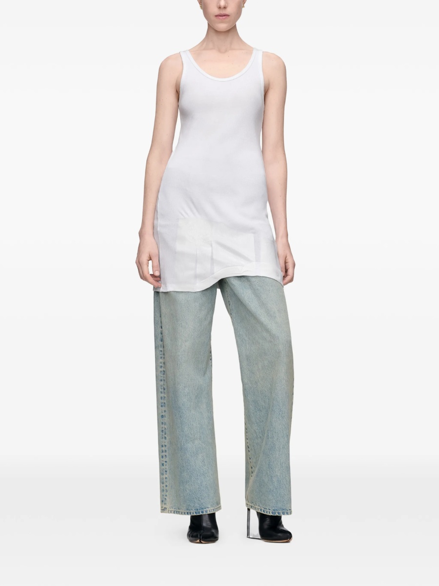 Vesta Maison Margiela alba din bumbac - Img 2