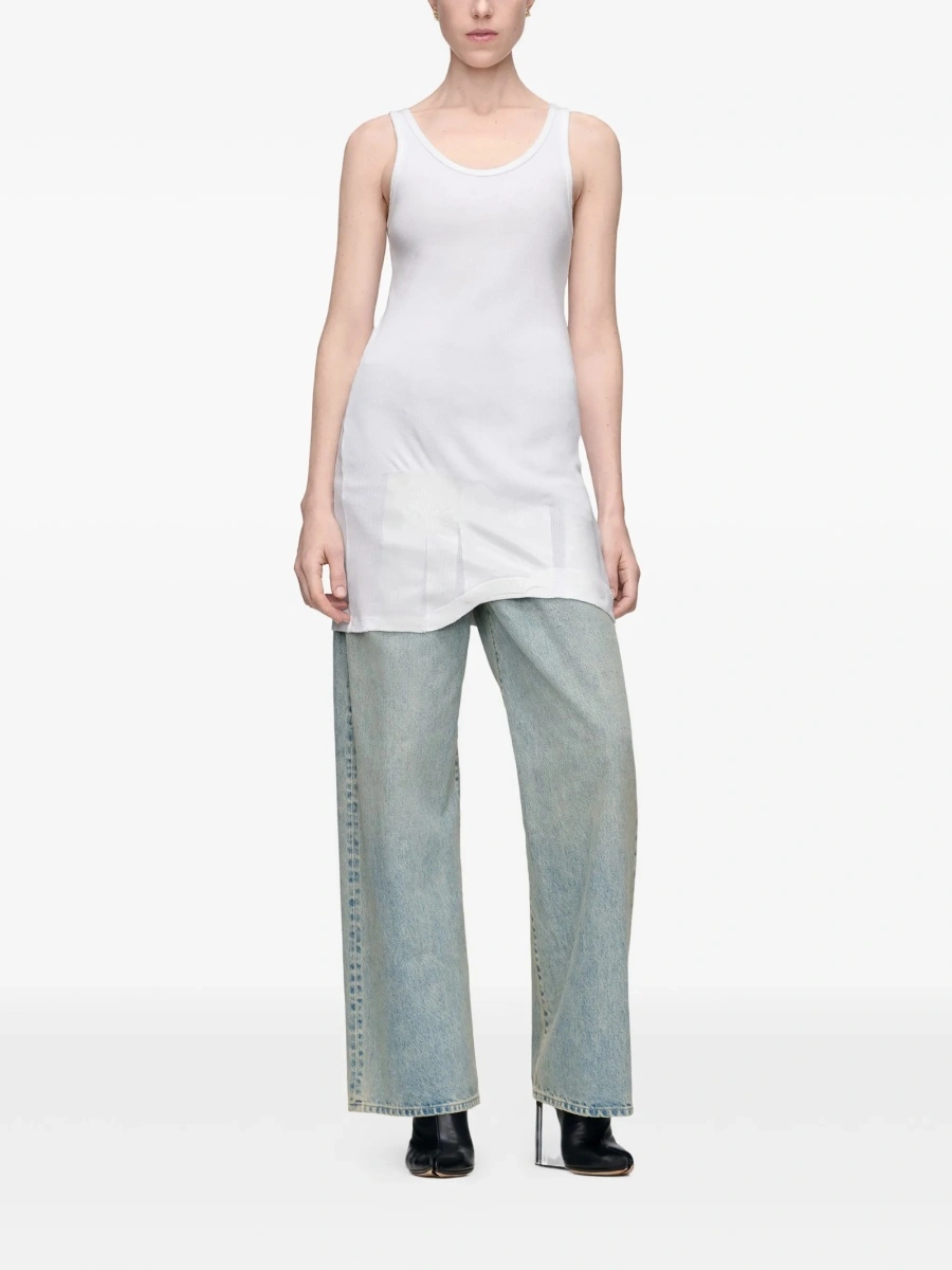 Vesta Maison Margiela alba din bumbac - Img 2