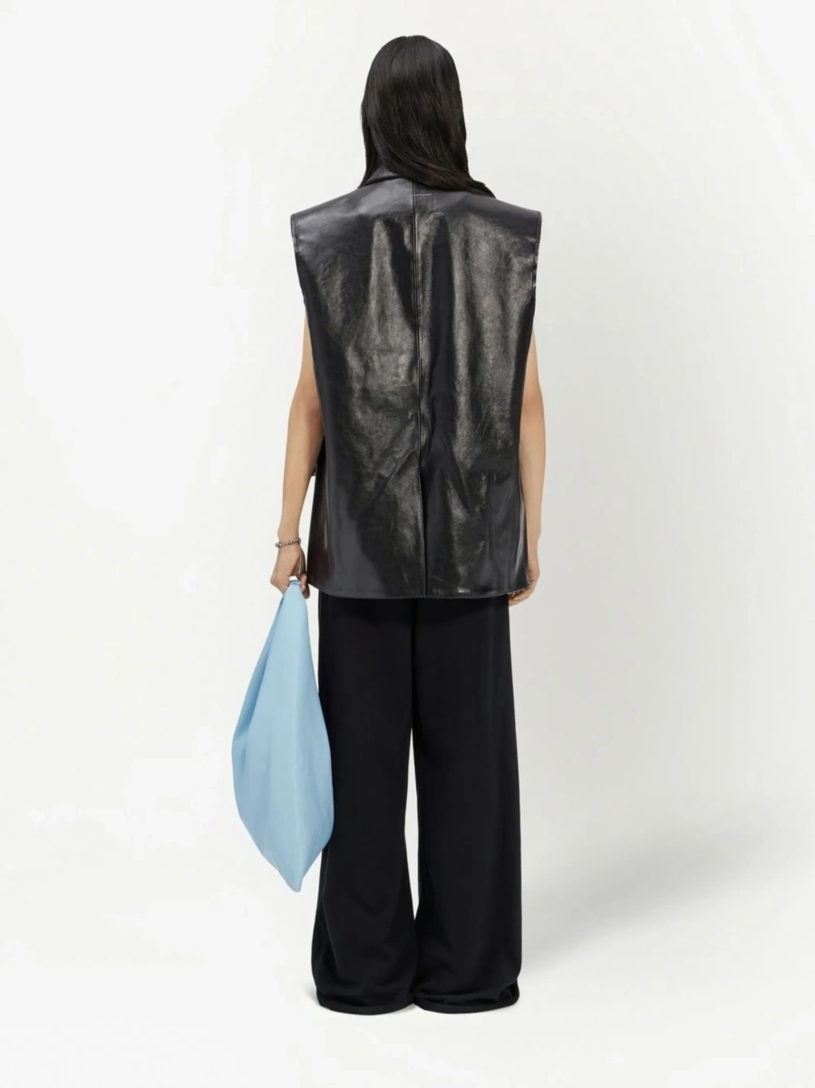 Vesta MM6 Maison Margiela neagra din piele - Img 4