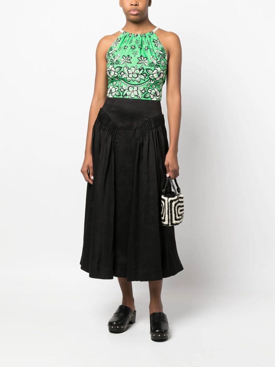 Vesta RED VALENTINO verde din bumbac - Img 2